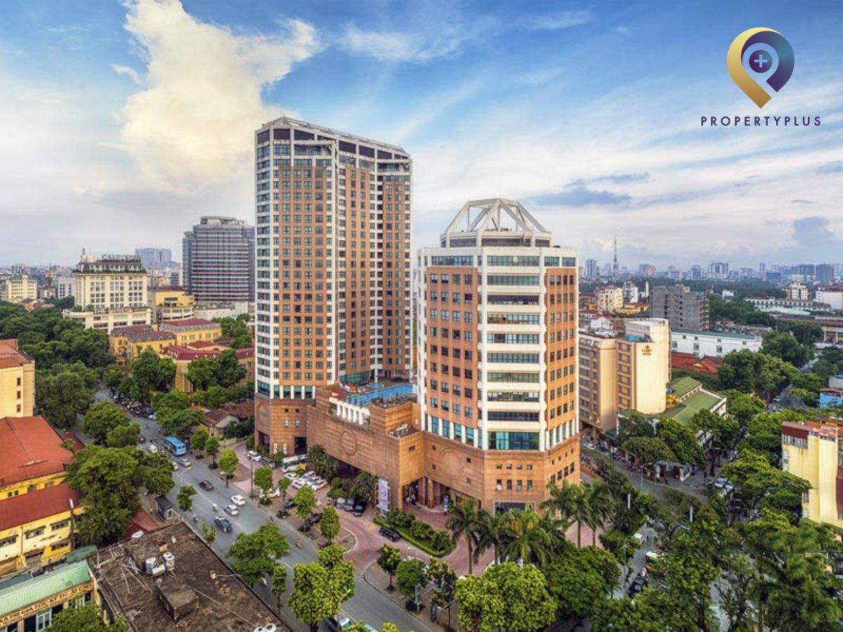 Toàn cảnh tòa nhà Hanoi Tower tại quận Hai Bà Trưng - hình ảnh từ Property Plus